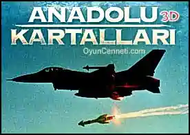 Anadolu Kartalları 3D - Düşman uçaklarına kilitlen güdümlü füzeleri gönder hepsini düşür