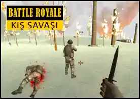 Battle Royale Kış Savaşı - Karla kaplı zorlu Battle Royale ortamında hayatta kalmak için tüm rakiplerini öldür