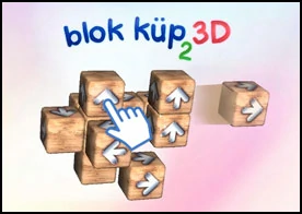 Blok Küp 3D 2 - 3 boyutlu tuğla kümesini çevire çevire üzerindeki okla işaretli blokları yok et mantık ve uzamsal akıl yürütme becerilerini güçlendir