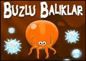 Buzlu Balıklar - Etrafta dağılmış buz kaplı balıkları bomba ile patlatıp topla