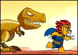 Lego Chima Peşimdeki Dinazor - Lego Chima jurassic parkta peşindeki raptordan kaçmaya çalışıyor ona yardımcı olun