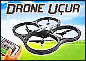 Drone Uçur 3D - 4 pervaneli dronemizi uzaktan kumanda ile uçurup hedefe ulaştırıyoruz