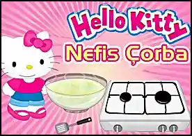Hello Kitty Nefis Çorba - Hello Kitty pırasalı ve patatesli nefis bir çorba yapmak istiyor ona yardımcı olun