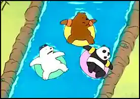 Kafadar Ayılar Rafting - Kafadar ayılar su kaydırağından kayarken kaydırak kırılır ve maceralı bir rafting başlar