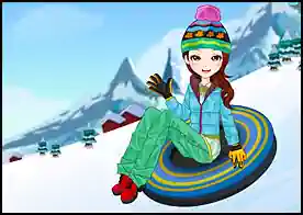 Karda Kayma Hazırlığı - Karda bot ile kaymak isteyen kıza hazırlanması için yardımcı ol