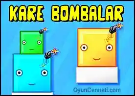 Kare Bombalar - Kare bombaları patlatarak platformdan aşağı düşürün