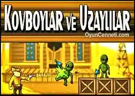 Kovboylar ve Uzaylılar - İçkisini çalan uzaylı yaratıklara savaş açan kovboyumuza yardım edin