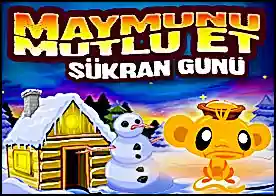 Maymunu Mutlu Et Şükran Günü - Minik maymunumuzu bu sefer şükran gününde mutlu etmeye çalışıyoruz