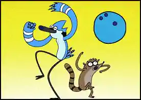 Mordecai Bowling - Mordecai ve Rigby bowling oynuyorlar tabi biri bovling topu biri de kuka olarak