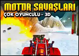 Motor Savaşları - Çok oyunculu bu 3D oyunda roket fırlatarak düşman araçlarını parçala düşman üssün bayrağını ele geçir