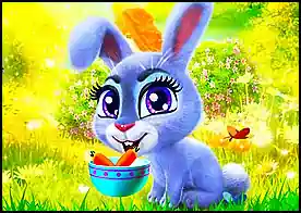 Mutlu Tavşan - Bahçede kelebekleri kovalayan mutlu tavşanımız kendini yaralayıp üstünü kirletir