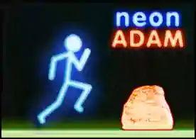 Neon Adam - Mavi neon adama tehlikeli kırmızı noen hayvanlardan ve engellerden zıplayarak kaçmasına yardım et