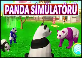 Panda Simülatörü 3D - Panda simülatörü ile bir panda olarak 3D ormanda dolaş vahşi hayvanları avla verilen görevleri yap kendi aileni kur
