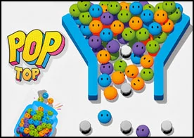 Pop Top - Aynı renkteki 3 veya daha fazla emojiyi birbirine bağlayıp yok edin