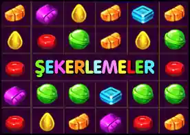 Şekerlemeler - Meşhur Candy Crash Saga oyununun benzeri bir oyun 3 veya daha fazla şekeri hizalayıp yok edin