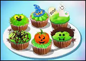 Sevimli Halloween Kekler - Sarah cadılar bayramı için birbirinden enfes ve sevimli mini kekler hazırlıyor