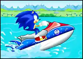 Sonic Süper Yarış - Sonic ve Amy jetski ile kıyasıya yarışıyorlar tarafını seç yarışın galibi ol