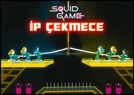 Squid Game İp Çekmece - Squid Game heyecanı ip çekme oyunu ile devam ediyor ipe tüm gücünüzle asılın ve karşı tarafı aşağı düşürün