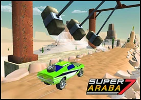Süper Araba 7 - Muhteşem dublör arabanızla zıplamalar döngüler ve engellerle dolu zorlu pistlerdeki mücadeleleri kazanın