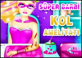 Süper Barbie Kol Ameliyatı - Süper barbi kız dünyayı kurtarmaya çalışırken bu sefer kolundan yaralanır onu tedavi edin