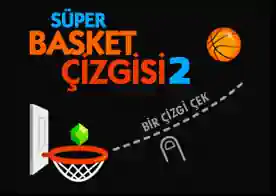 Süper Basket Çizgisi 2 - Basketbol topunun potaya ulaşması ve sayı olması için bir çizgi çekerek onu yönlendir