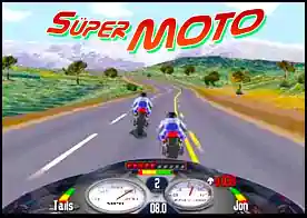 Süper Moto - Kaskını tak ve süper hızlı motoya atlayıp zaman dolmadan bitiş çizgisine ulaş tabi kolaysa