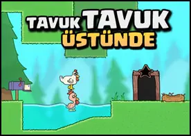 Tavuk Tavuk Üstünde - Kanatları olmayan tavuğumuz tüylerini toplamak için diğer tavuklardan yardım alır