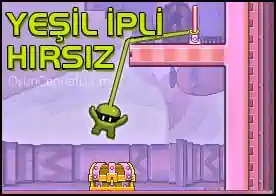 Yeşil İpli Hırsız - İçi altın dolu sandığı çalması için yeşil ipli yeşil hırsıza yol gösterin