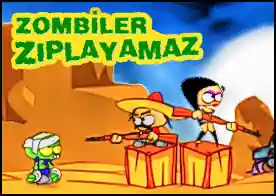 Zombiler Zıplayamaz - Kutuları üstüste yığ silahlarını güçlendir ve bu zıplayamayan zombileri yoket